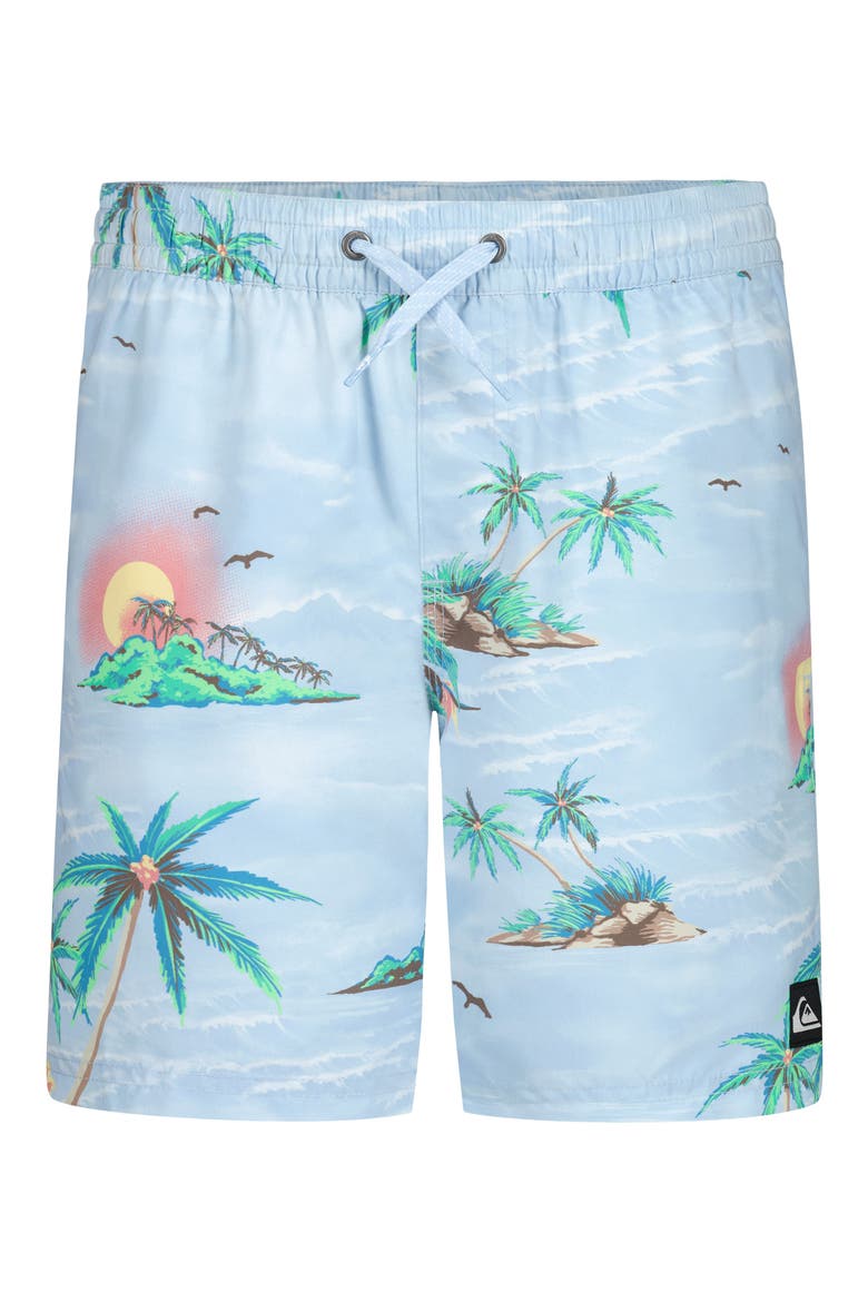 Kids' Everyday Mix Volley Swim Trunks, Main, color, SKYWAY