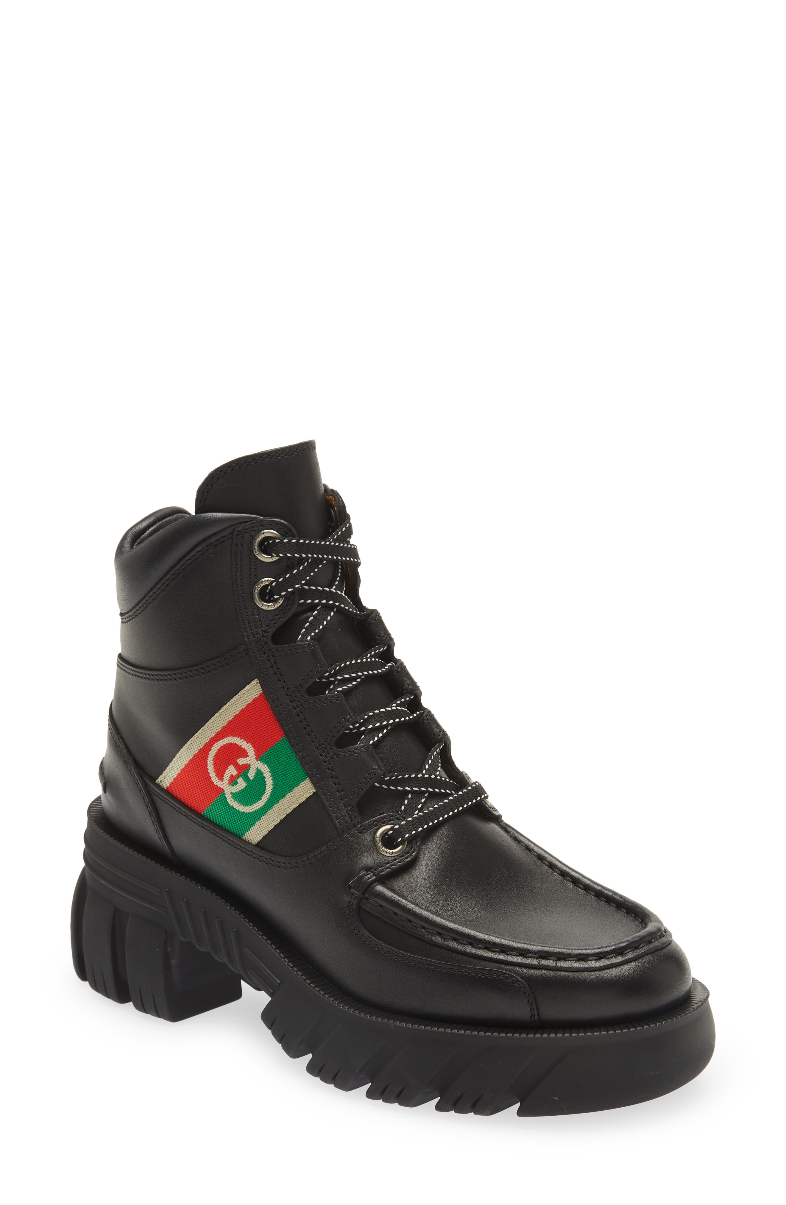 Gucci Romance Logo Bootie, Main, color, 