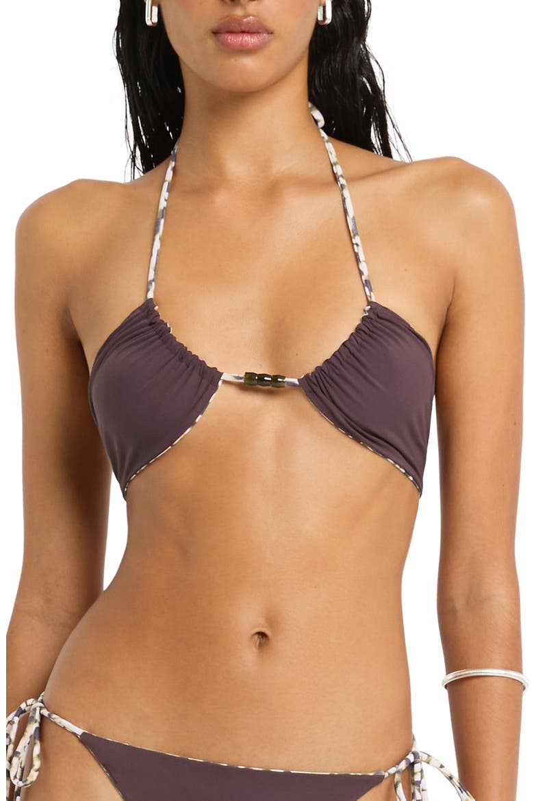 Beaded Cher Triangle Bikini Top, Alternate, color, PAPILLON / FIG