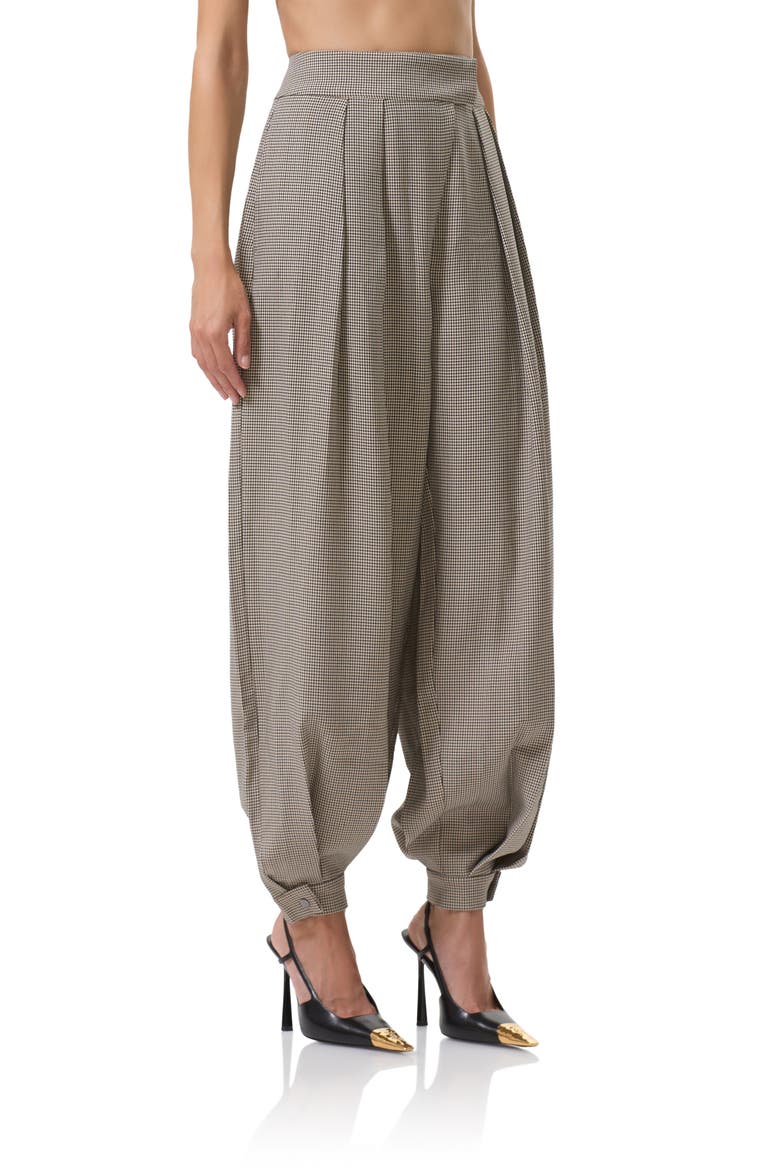 Tiffany Houndstooth Balloon Pants, Alternate, color, BLACK CREAM HOUNDSTOOTH