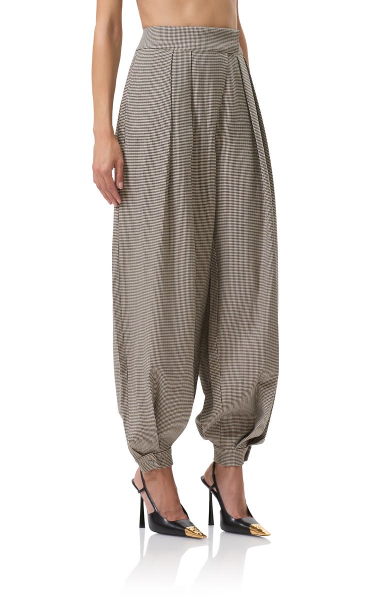 AFRM Tiffany Houndstooth Balloon Pants, Alternate, color, Black Cream Houndstooth