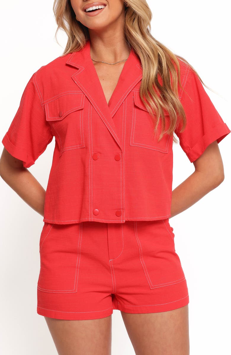 Petal & Pup Flo Shirt, Main, color, Red