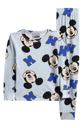 Ame X Disney Kids' Mickey Mouse Clubhouse Two-piece Pajamas In Blue