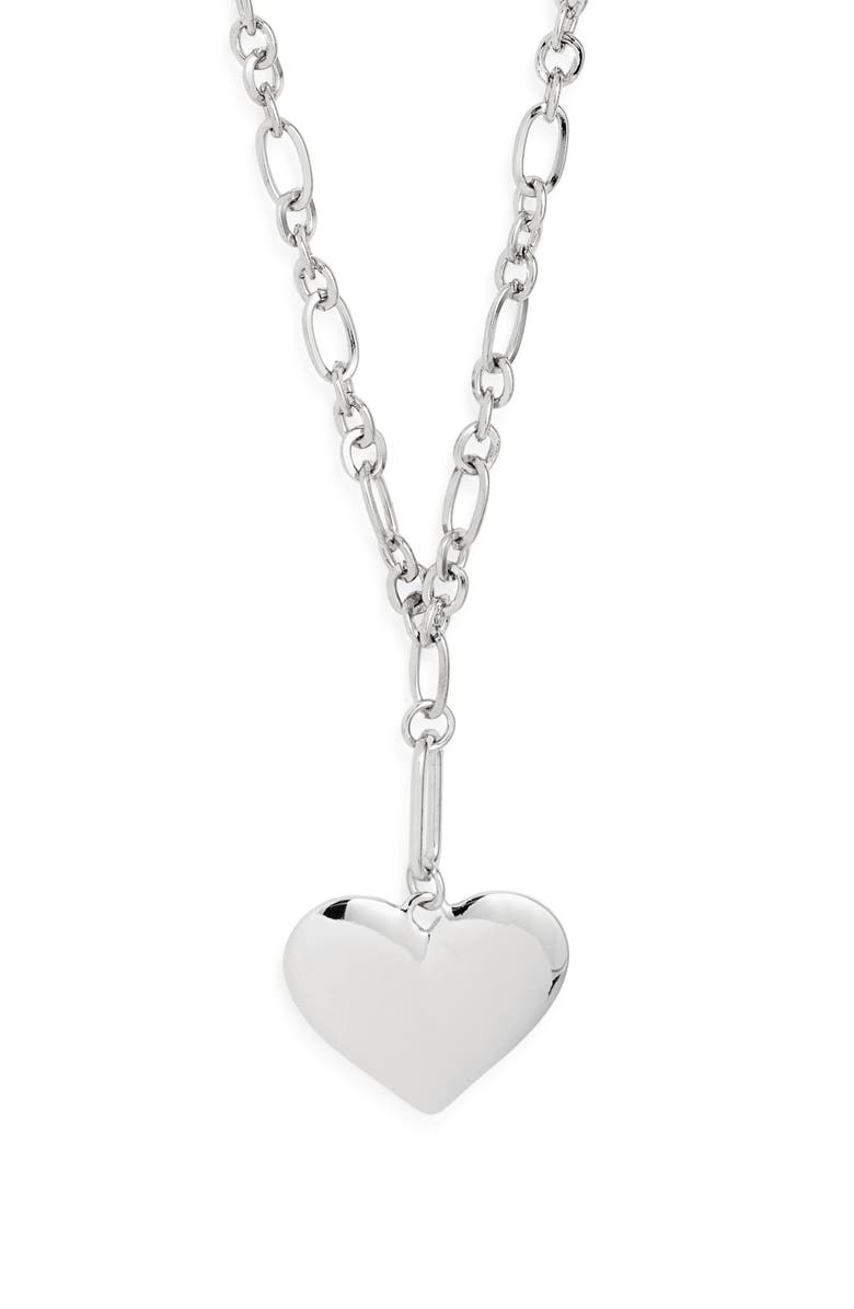 Nordstrom Heart Y-Necklace, Main, color, Silver