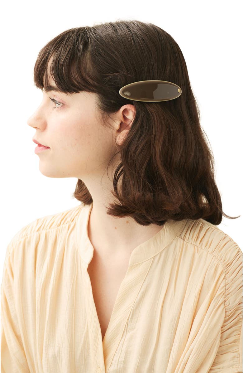 Alexandre de Paris Oval Brun Barrette, Alternate, color,