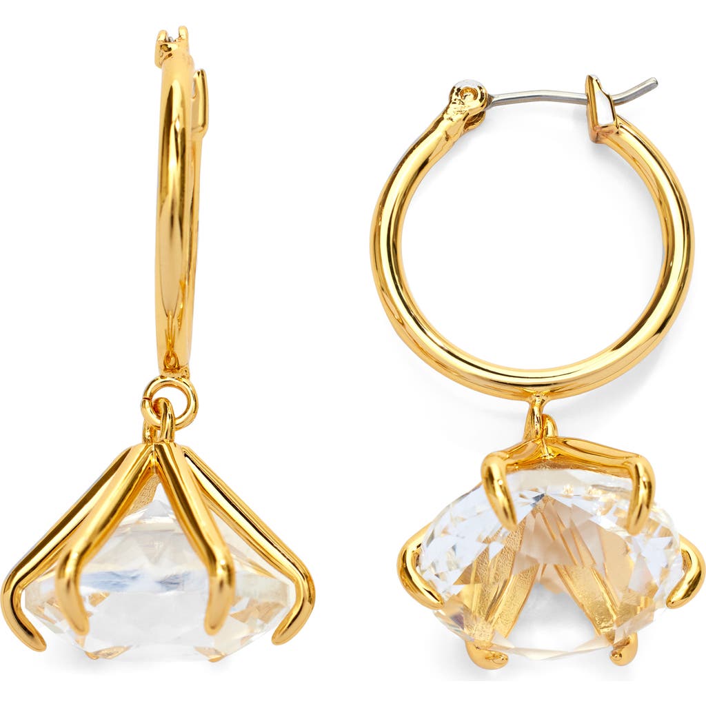 Kleinfeld Crystal Ring Drop Hoop Earrings