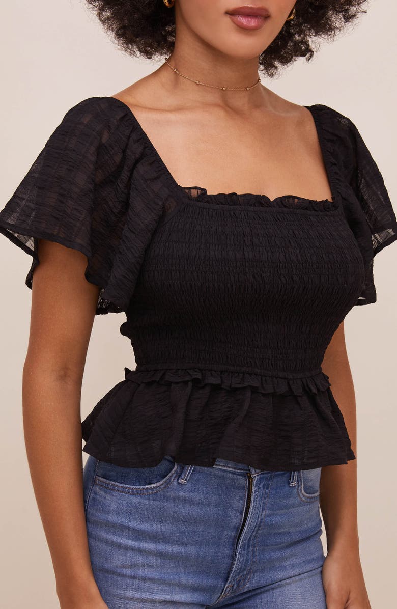 ASTR the Label January Smocked Top, Alternate, color,