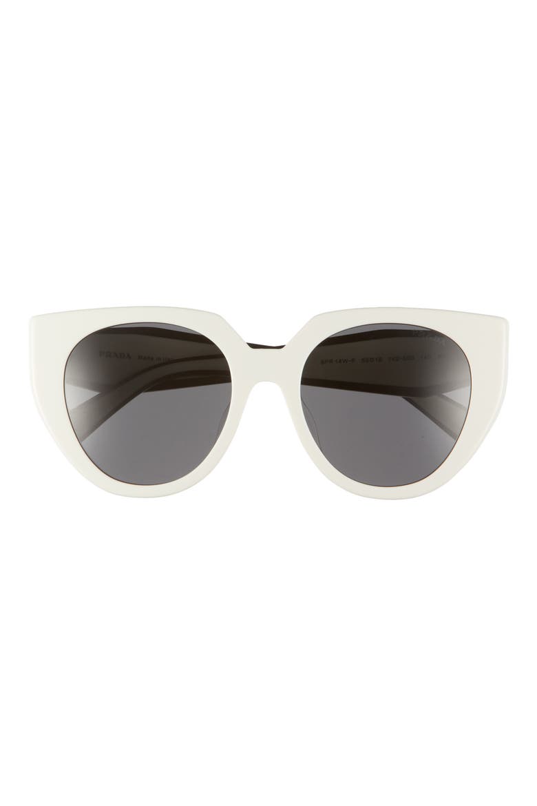 53mm Cat Eye Sunglasses, Main, color, BONE