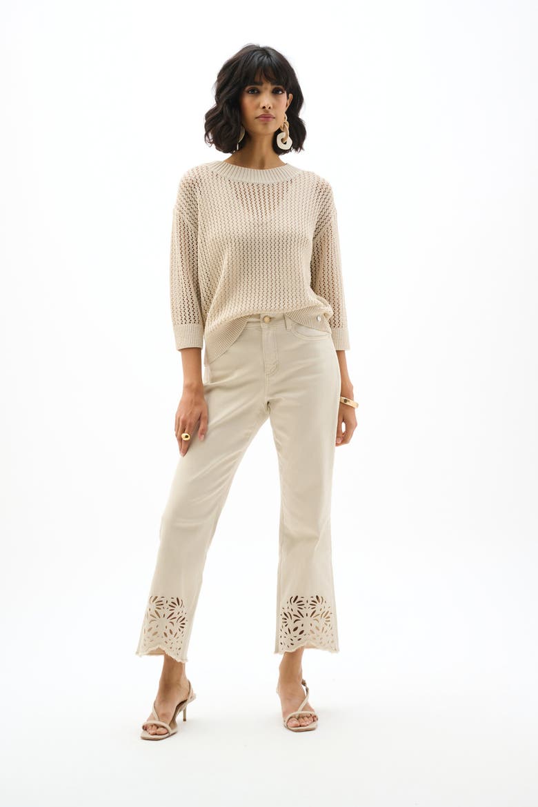 Acrylic Blend Open Stitch Sweater, Alternate, color, Moonstone