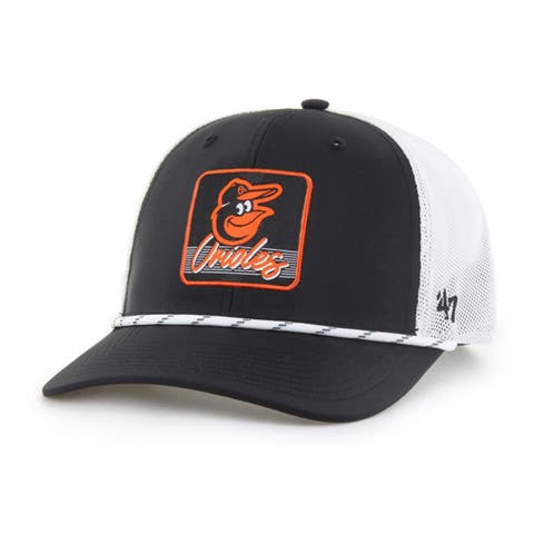 Men's '47 Black/White Baltimore Orioles Scratch Adjustable Trucker Hat