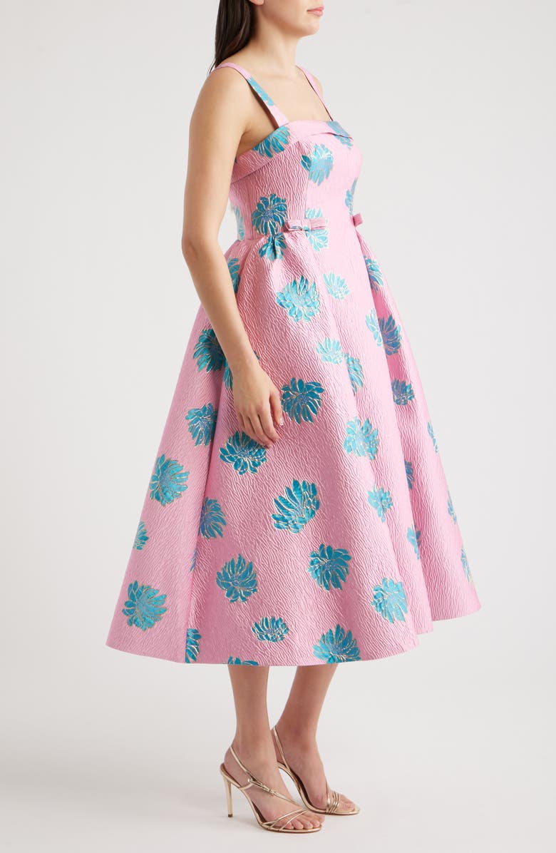 Lilly Pulitzer<sup>®</sup> Rissy Metallic Floral Jacquard Dress, Alternate, color, Conch Shell Pink Jungle