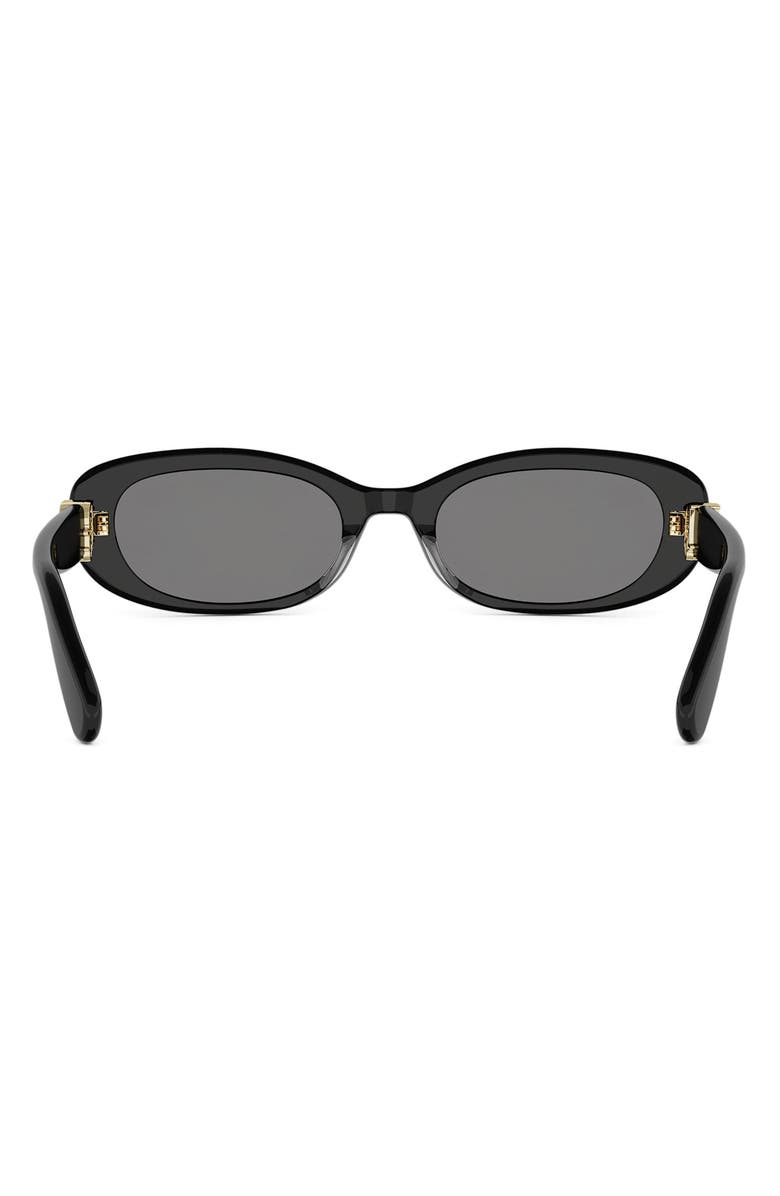 DIOR Oblique B1I 52mm Oval Sunglasses, Alternate, color, Shiny Black / Smoke