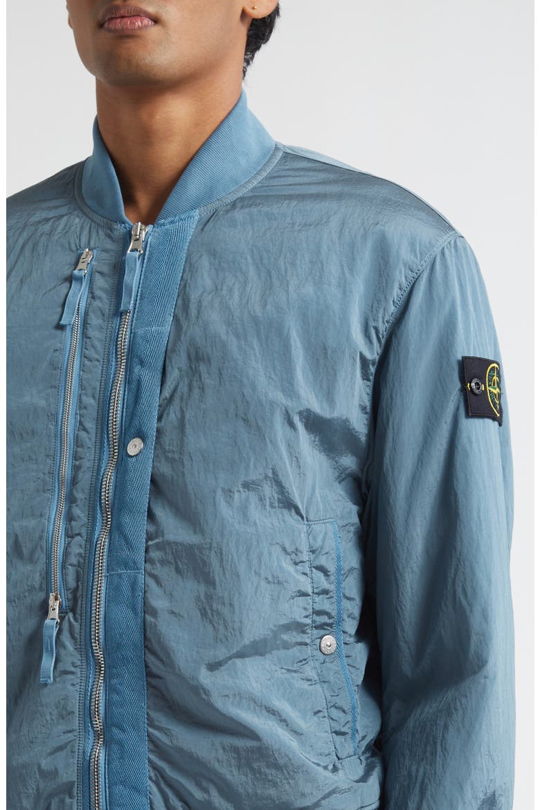 Nylon Bomber Jacket, Alternate, color, V002B BLUE