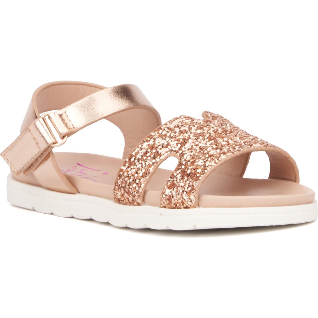 Olivia Miller Kids' Glitter Glow Sandal In Rose Gold