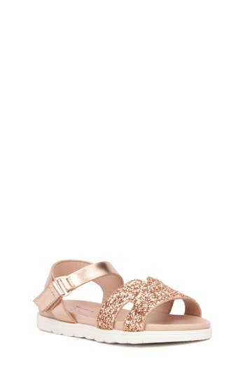 Olivia Miller Kids' Glitter Glow Sandal In Rose Gold