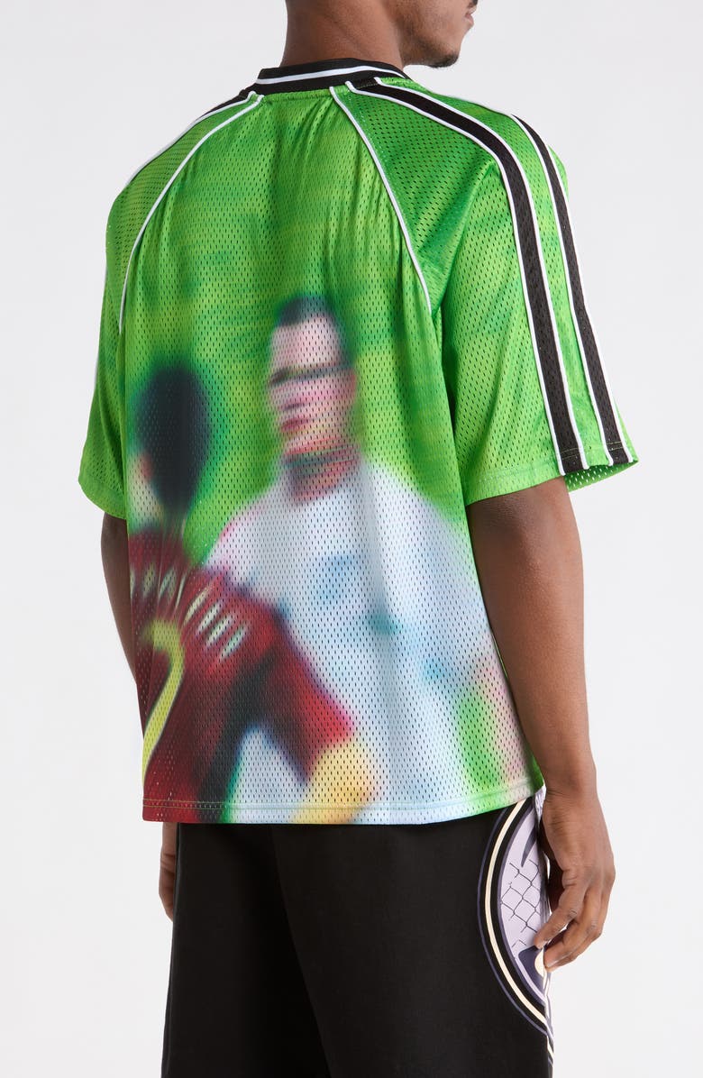 CRIMINAL DAMAGE Frenemies Soccer Graphic Polo, Alternate, color, Green Multi