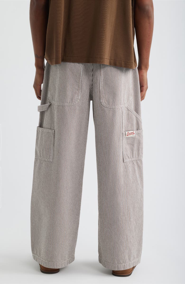 Elwood Pinstripe Pants, Alternate, color, Brown Pinstripe