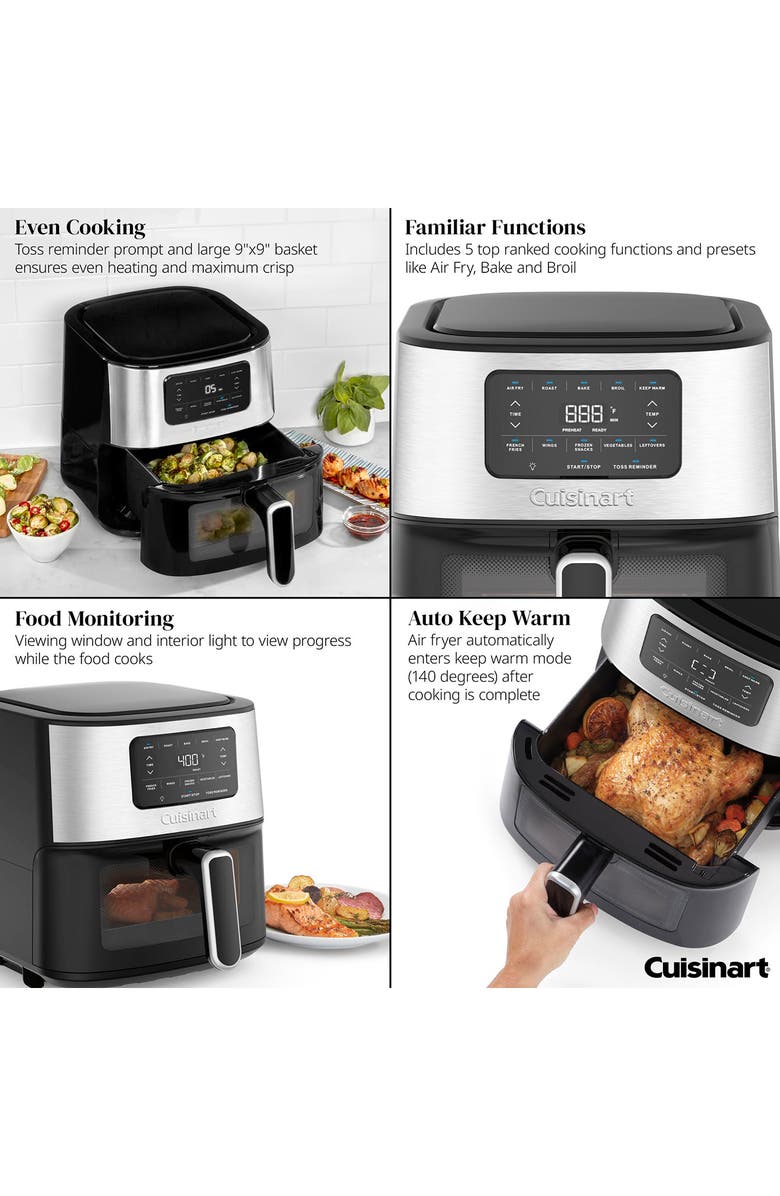 Cuisinart 6 Quart Basket Airfryer, Alternate, color, Black