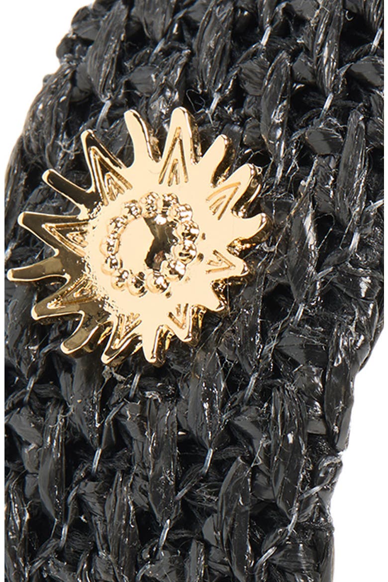 Besette Sun Raffia Headband, Alternate, color, JET