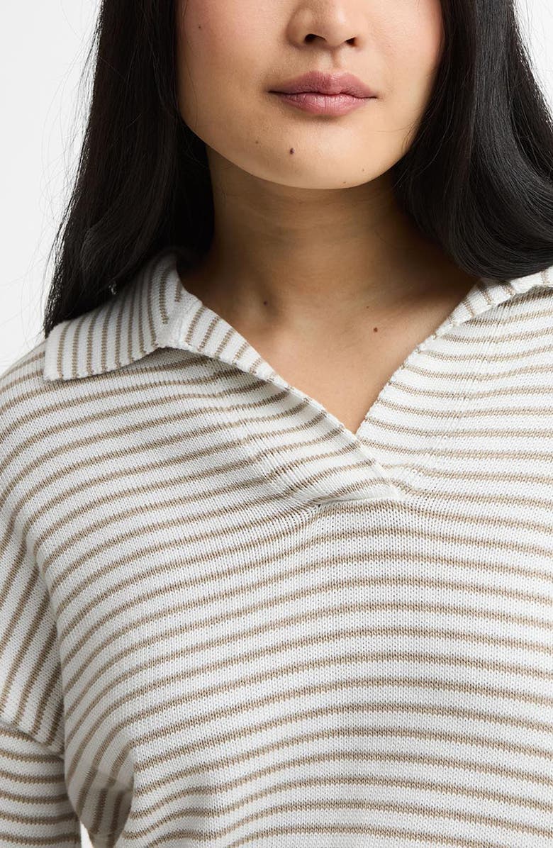 Barbour Aylesby Stripe Sweater, Alternate, color, Cloud/ Sand Stripe