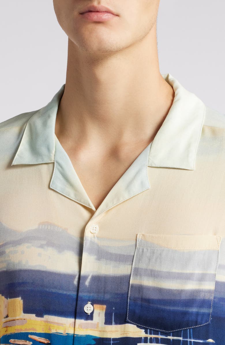 Percival Symi Cove Camp Shirt, Alternate, color, Ecru