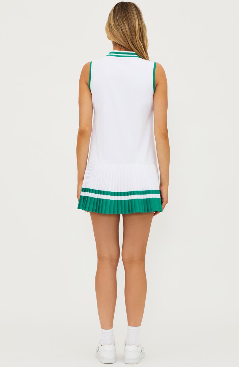 Beach Riot Bria Pleated Zip Front Minidress, Alternate, color, 