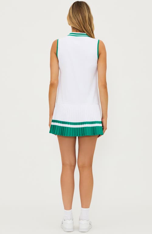 BEACH RIOT BEACH RIOT BRIA PLEATED ZIP FRONT MINIDRESS