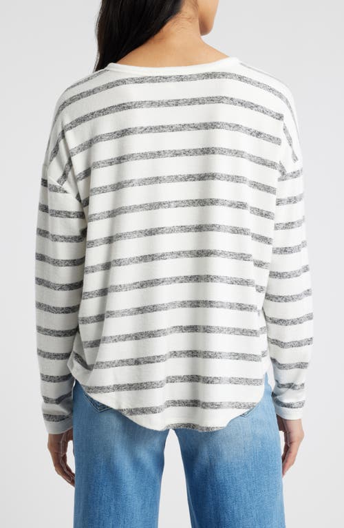 LUCKY BRAND LUCKY BRAND STRIPE CREWNECK KNIT SHIRT 
