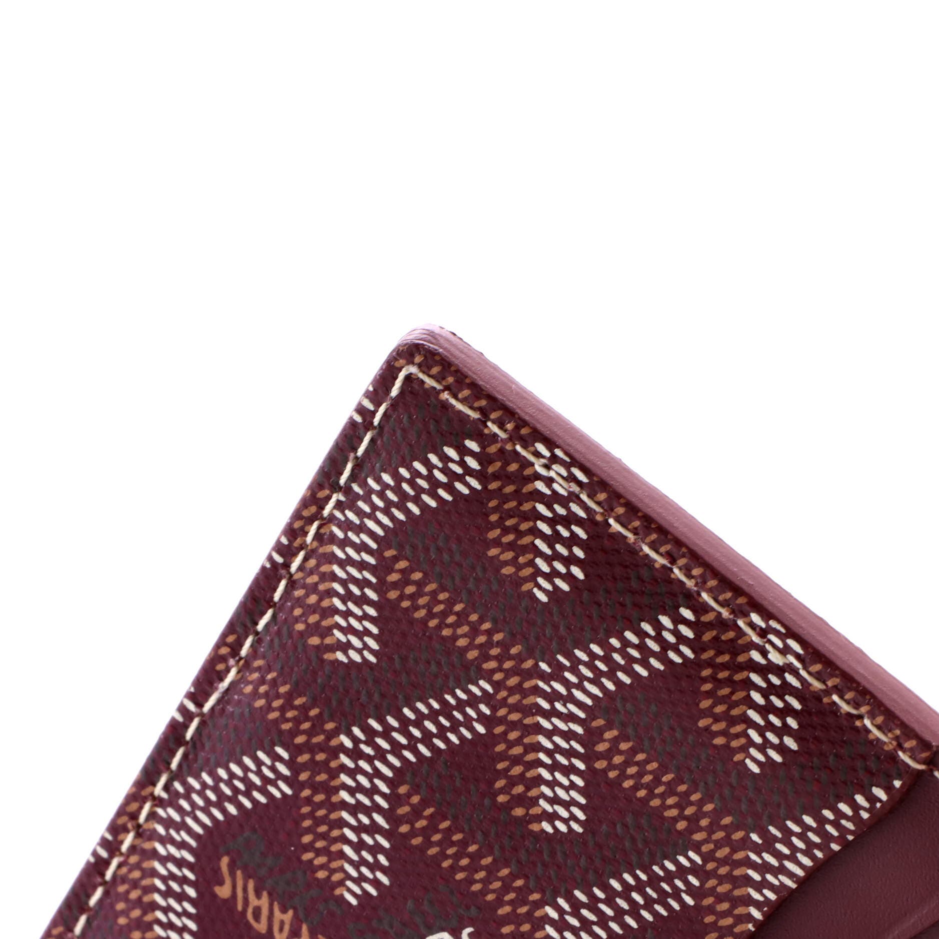 Pre-Owned Goyard Saint Sulpice Card Holder Coated Canvas, Alternate, color, Red