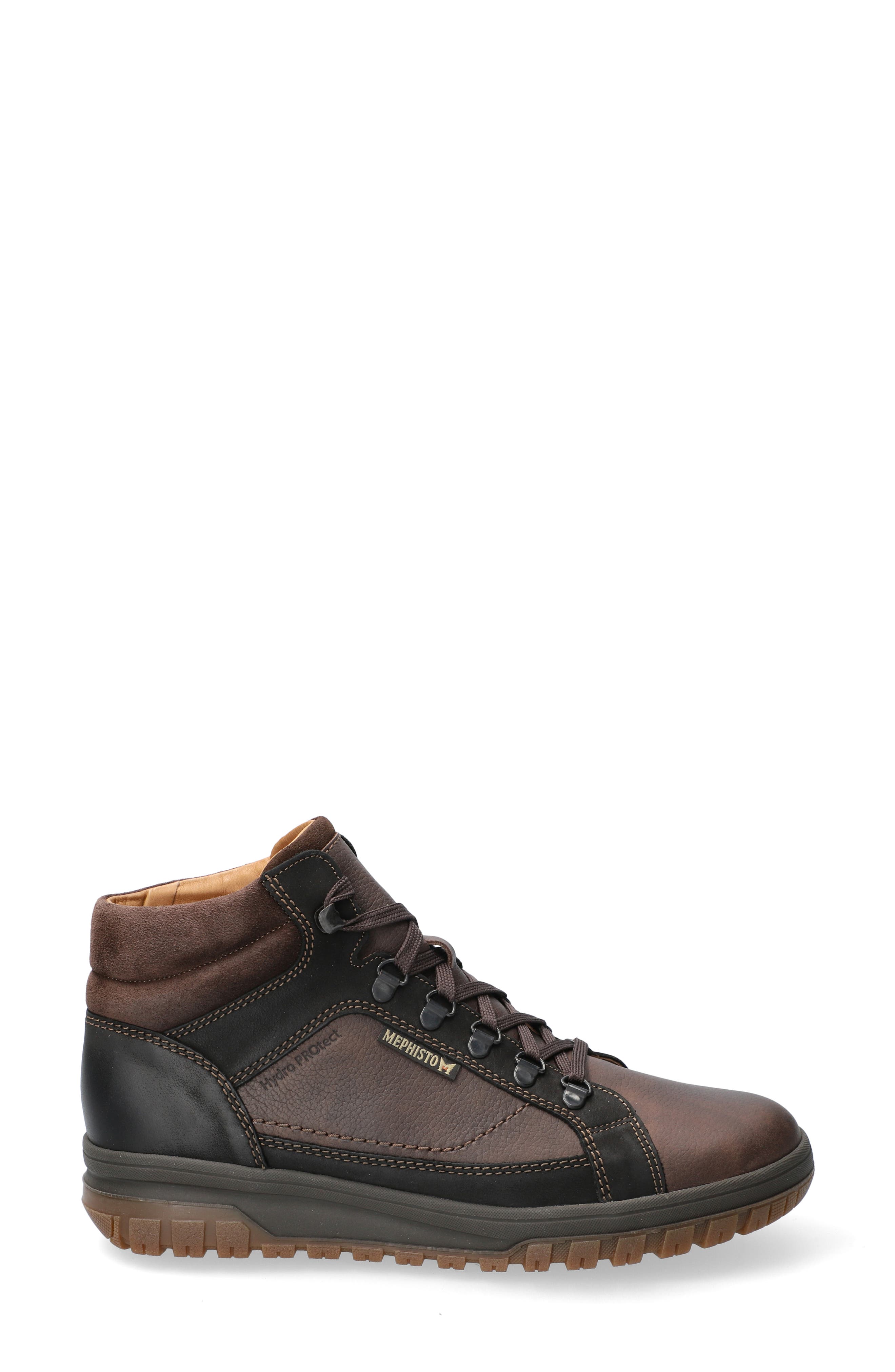 Mephisto Pitt Mid Lace-Up Boot, Alternate, color, Dark Brown