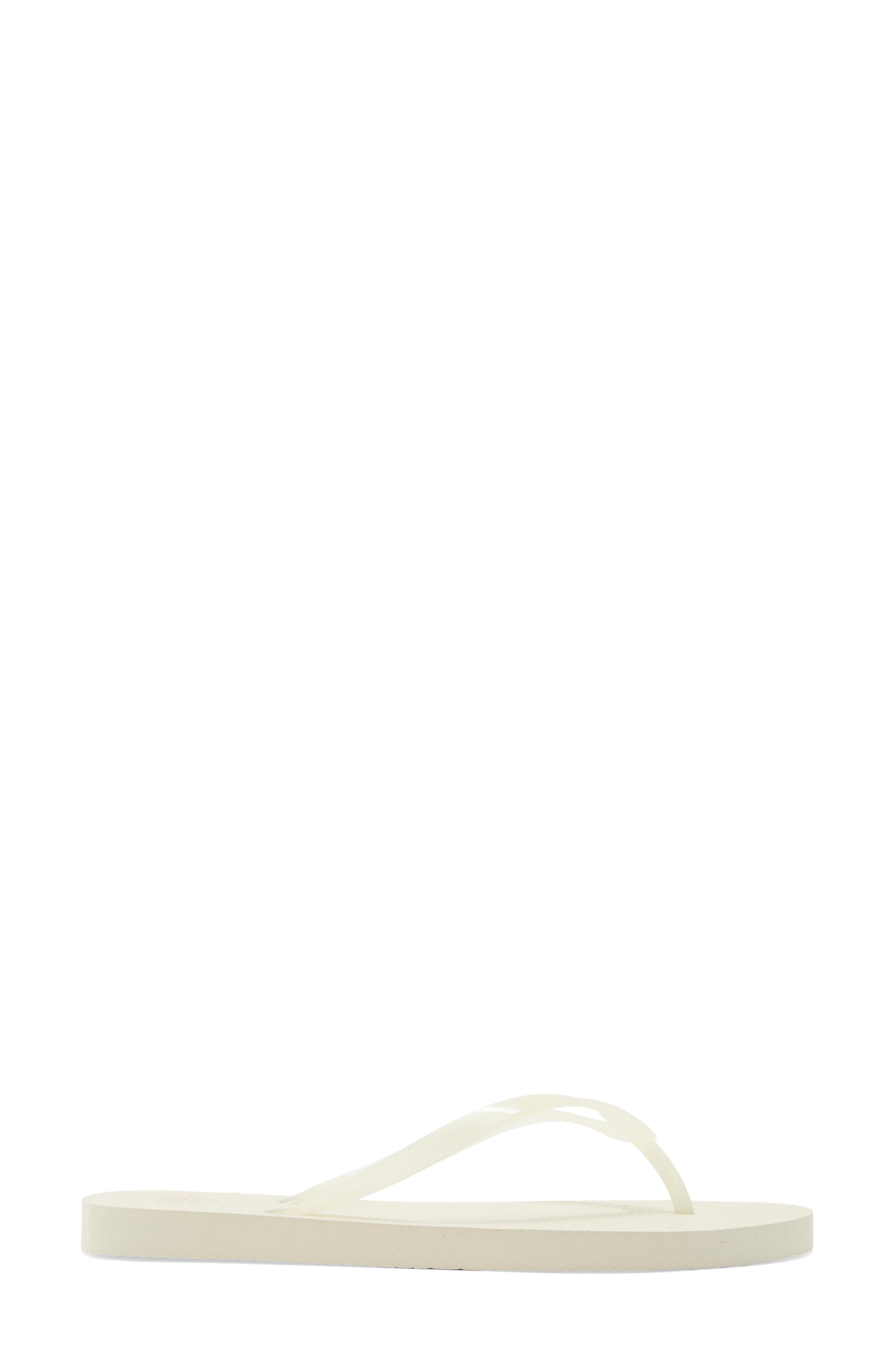 Reef Seaside Jelly Strap Flip Flop, Alternate, color, Clear/ White