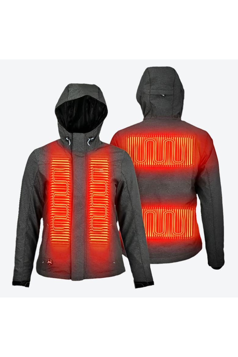 Adventure Waterproof Heated Jacket, Alternate, color, Heather Grey