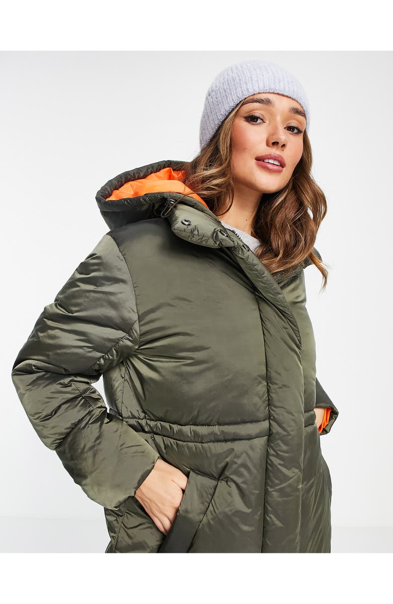ASOS DESIGN Hooded Longline Parka, Alternate, color, 