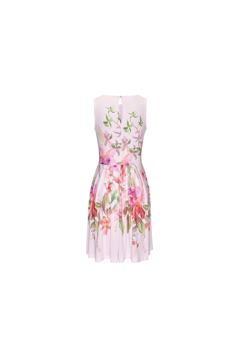 Pleated Floral Dress, Alternate, color, Rose Printed