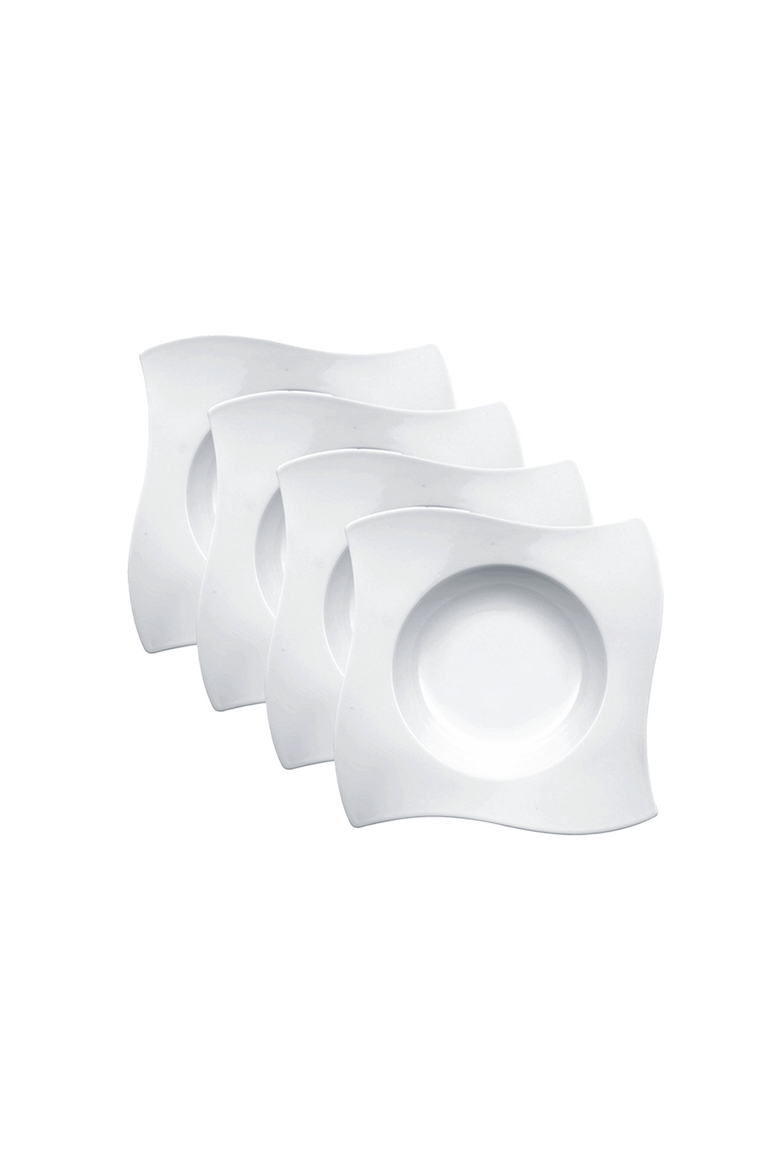NewWave Rim Soups Set of 4, Main, color, white