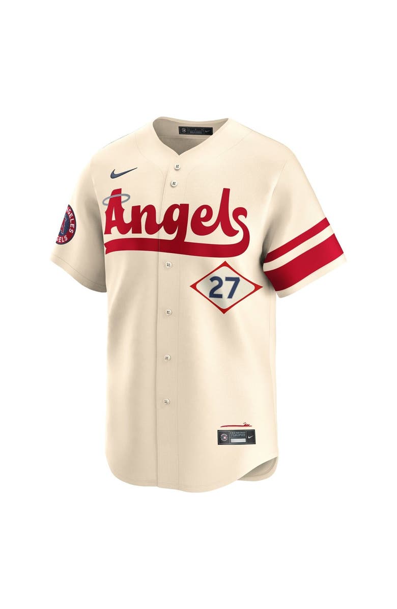 Nike Men's Nike Mike Trout Natural Los Angeles Angels City Connect Limited Jersey, Alternate, color, 