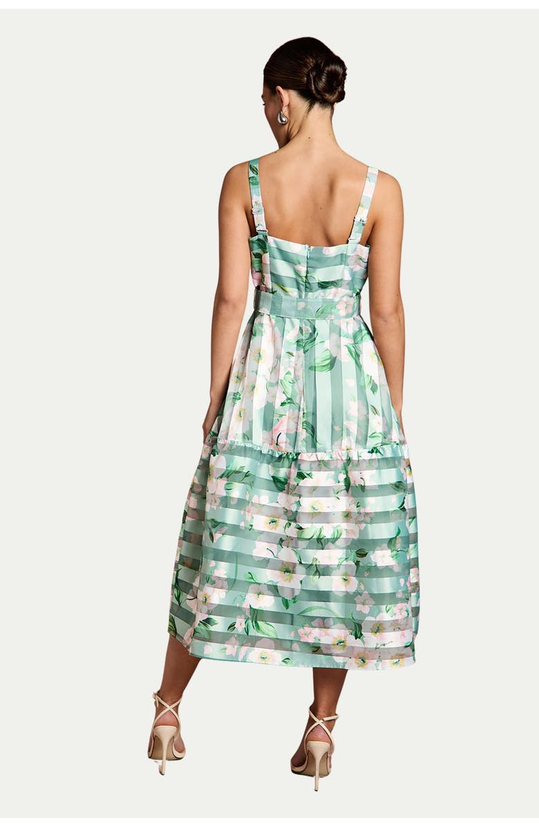 Coast Burnout Organza Midi Dress, Alternate, color, Sage