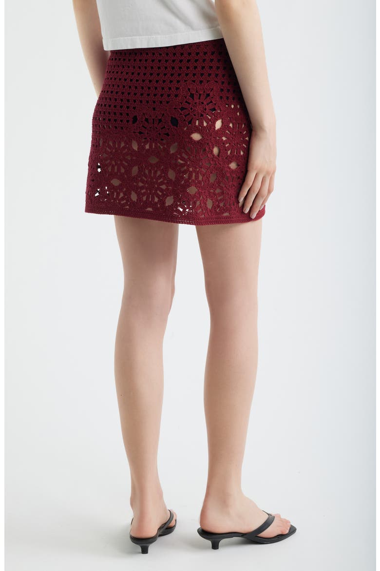 The Postcard Skirt, Alternate, color, GARNET