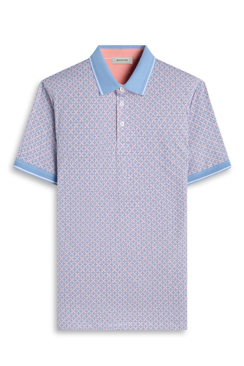 Vance OoohCotton® Geo Print Polo, Alternate, color, CORAL