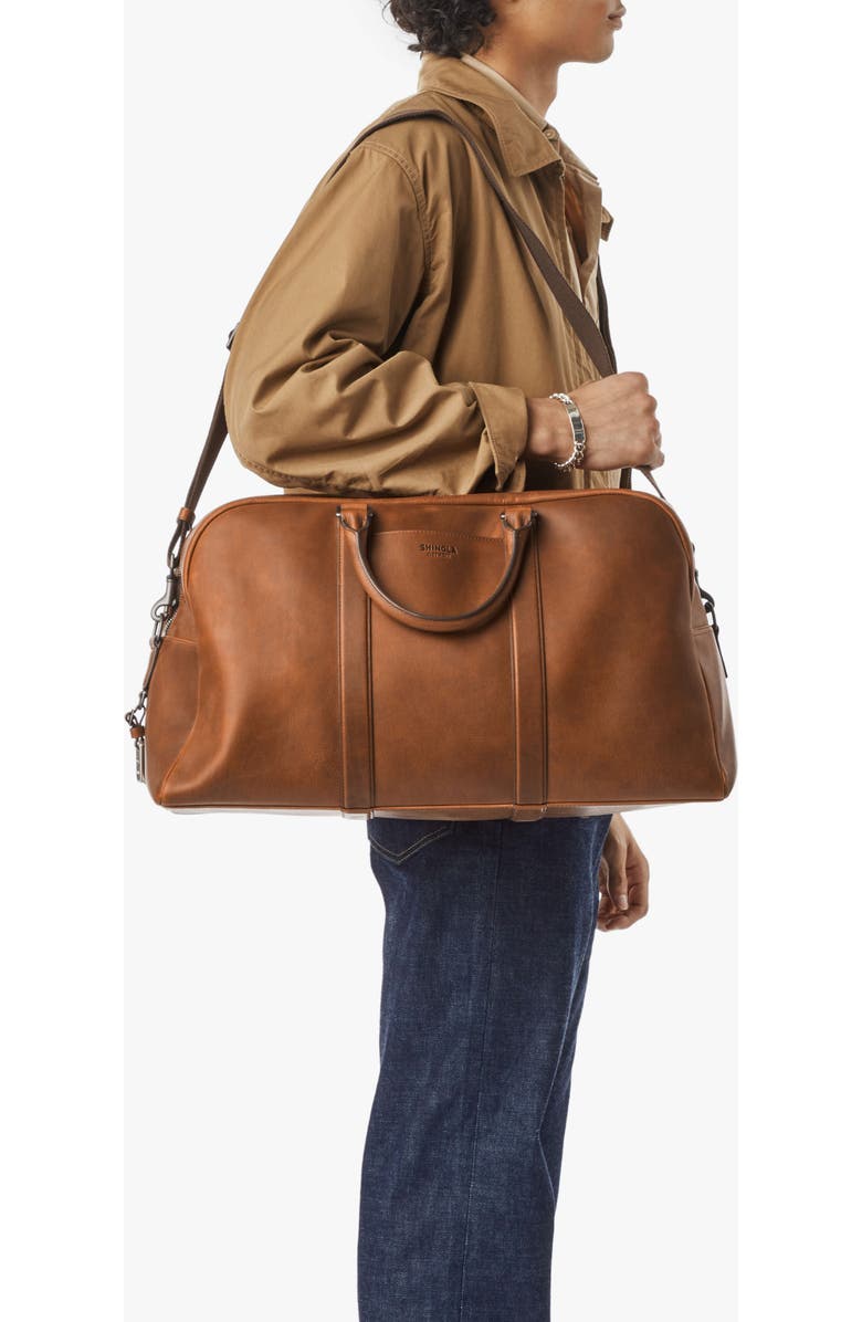 Shinola Runwell Navigator Duffle, Alternate, color, Medium Brown