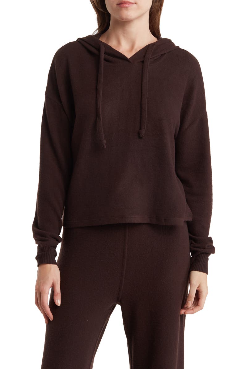 THEO AND SPENCE Yummy Solid Cropped Hoodie, Main, color, 