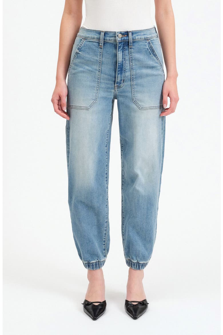 The Champ High Waist Denim Joggers, Main, color, WINGS