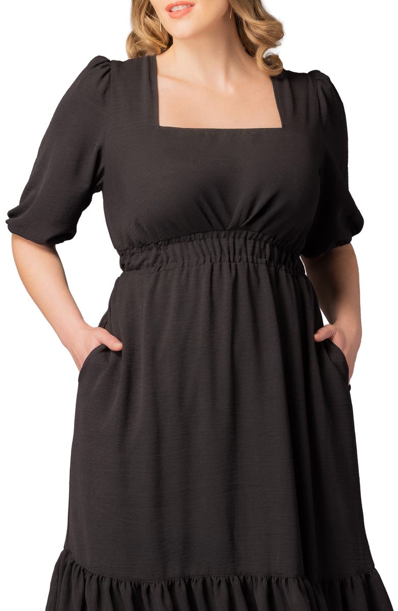 Kiyonna Bailey Square Neck Maxi Dress, Alternate, color, 