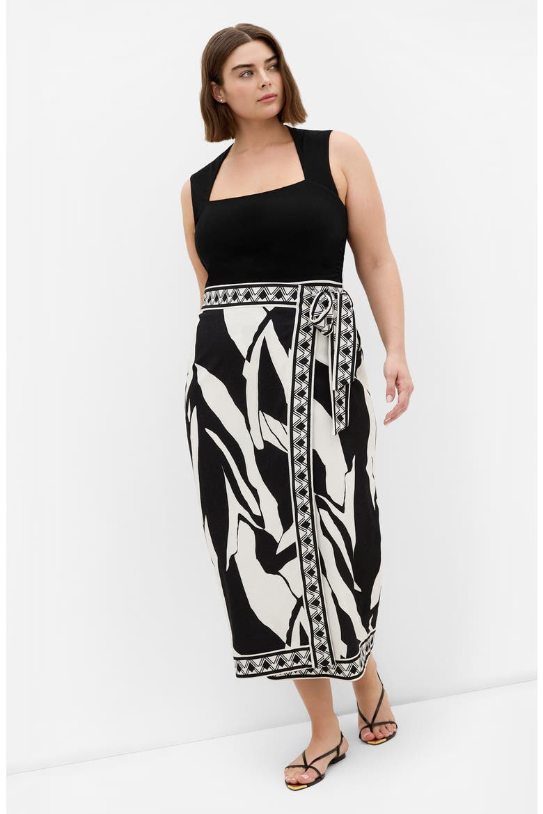 Mirage Print Wrap Maxi Skirt, Alternate, color, MIRAGE