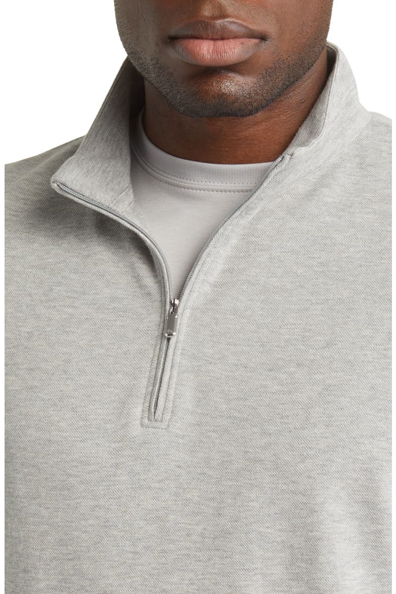 Comfort Interlock Quarter Zip Pullover, Alternate, color, LIGHT GREY