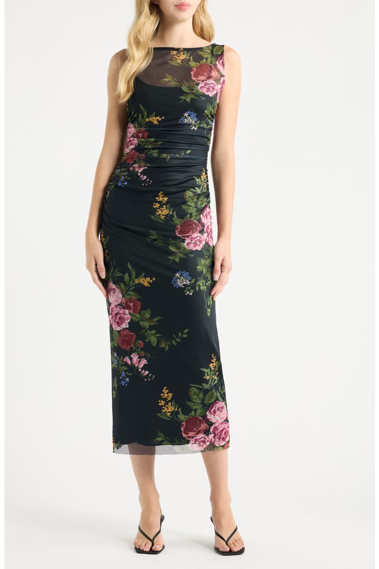 Reformation Benson Floral Mesh Dress (Women)