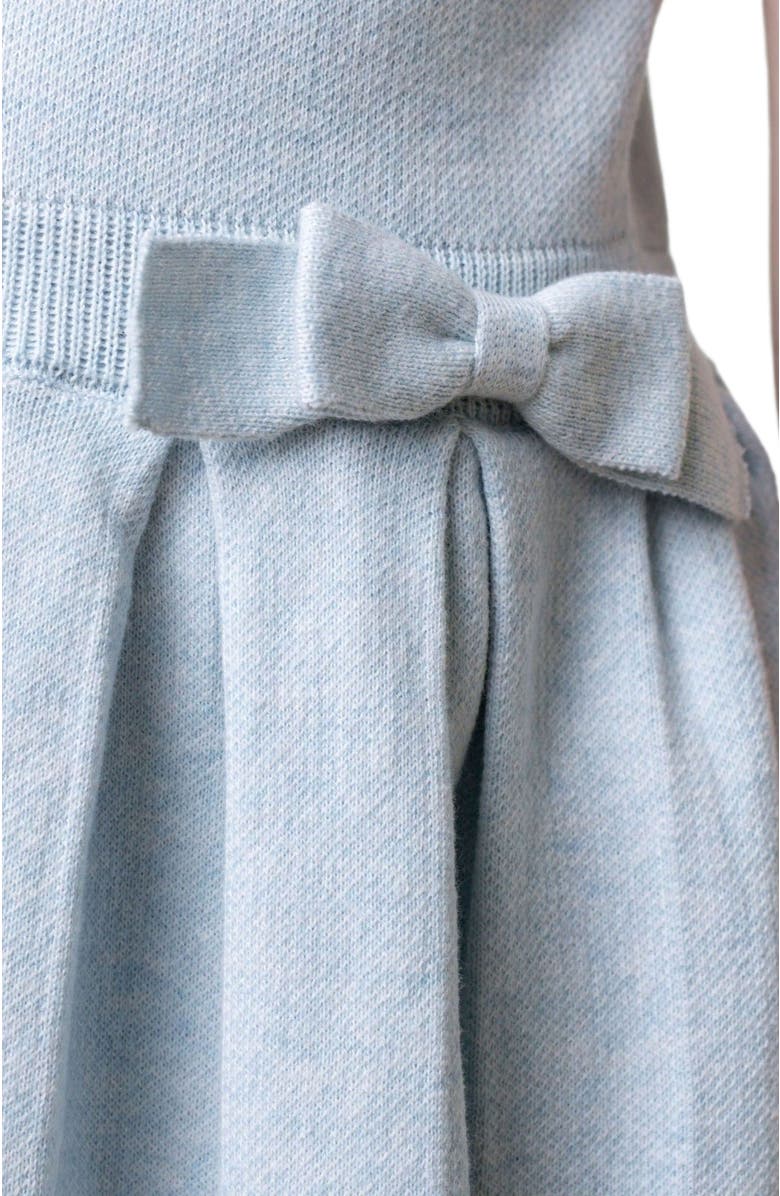 Hope & Henry Girls' Organic Pleated Sweater Dress, Toddler, Alternate, color, Light Blue Heather