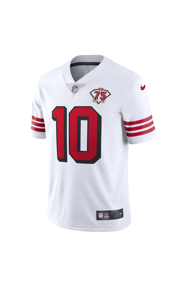 Nike Men's Nike Jimmy Garoppolo White San Francisco 49ers 75th Anniversary 2nd Alternate Vapor Limited Jersey, Alternate, color, 