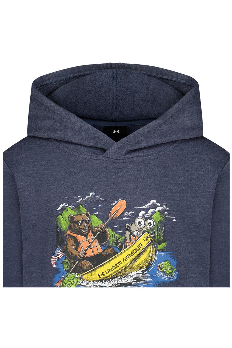 Kids' Bear Kayak Fleece Hoodie, Alternate, color, DOWNPOUR
