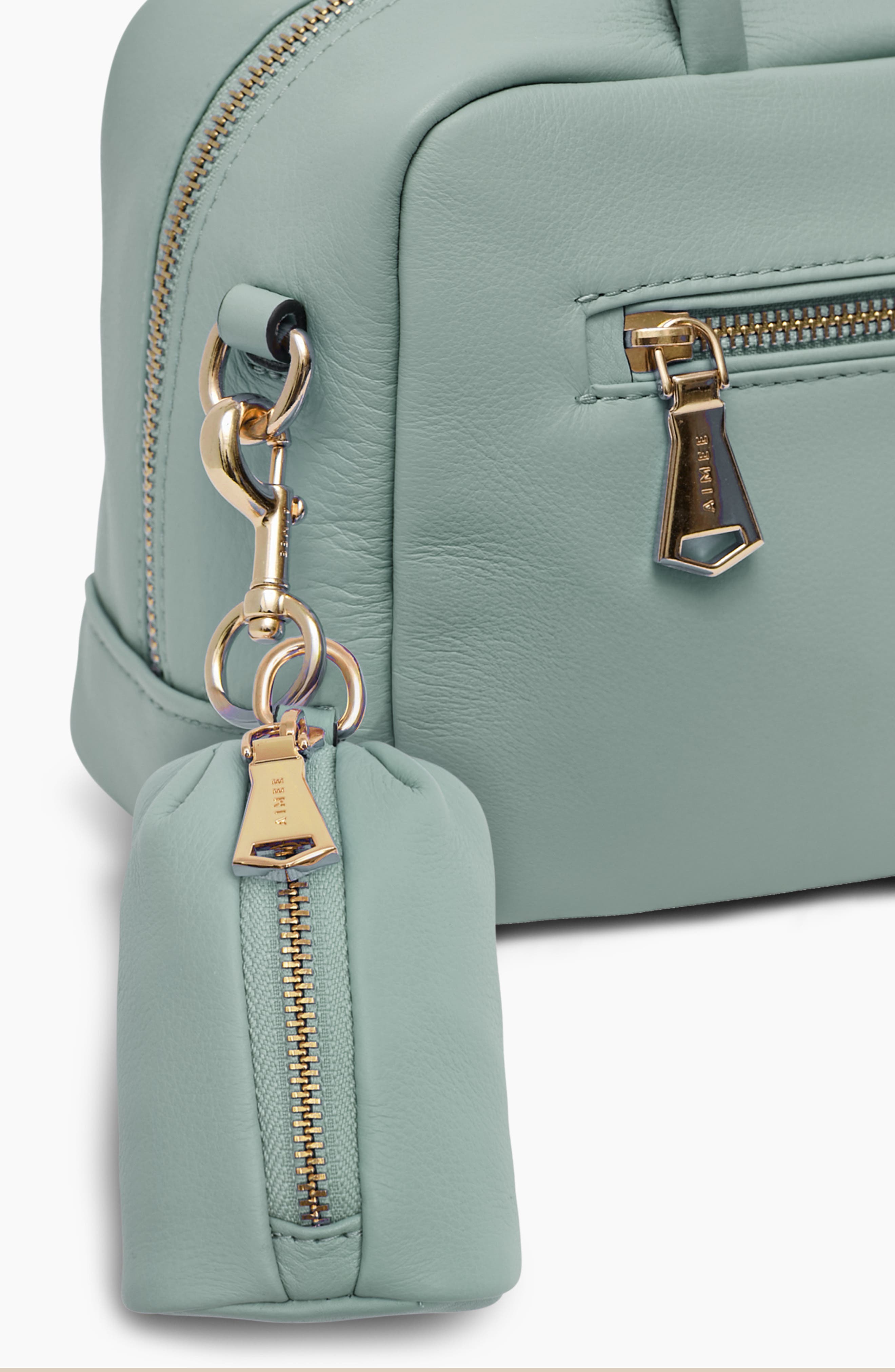 Tamitha Leather Key Fob, Alternate, color, HEALERS GREEN